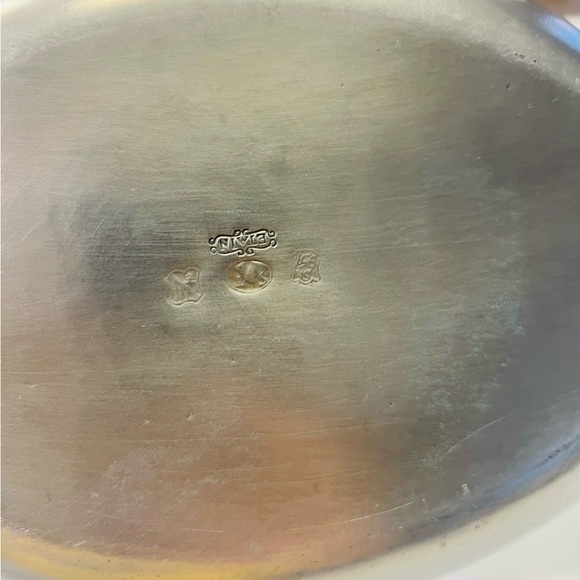 Vintage Nilsjohan Sweden Silverplate Basket Bowl 9.5” Mid Century Modern Handled - Picture 5 of 5